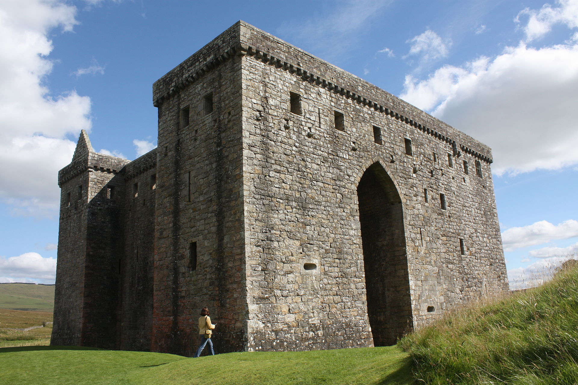 Hermitage Castle, a grim medieval fortress in the Scottish Borders
